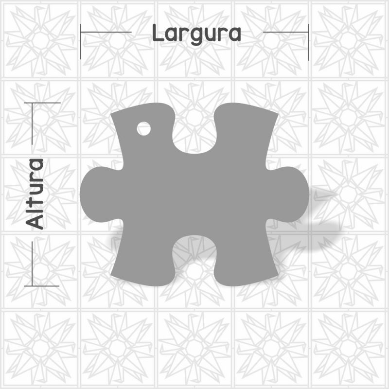 Peça quebra cabeça - furo