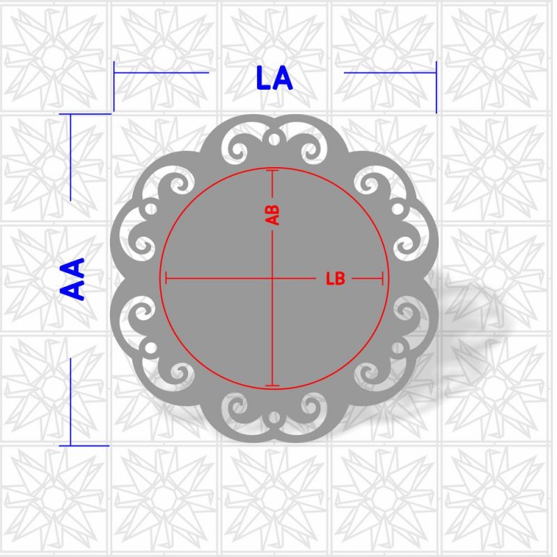 Placa decorativa circular 