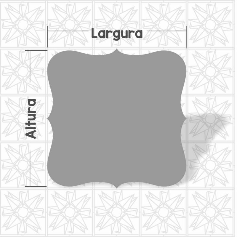 Placa irregular quadrada