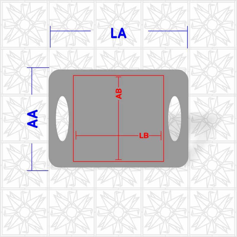 Placa Retangular com alça