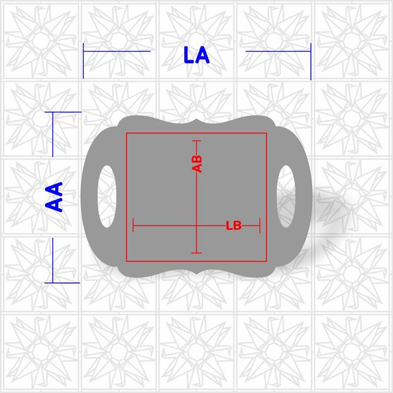 Placa Retangular Ondulada