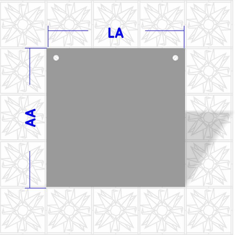 Quadrado com 2 furos