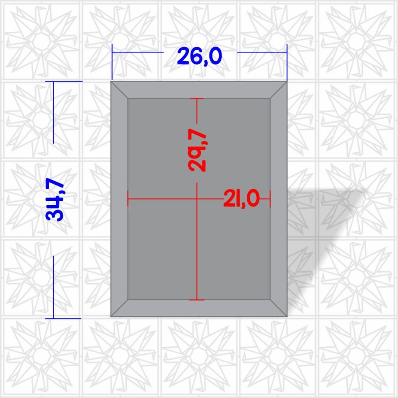 Quadro com moldura simples - A4