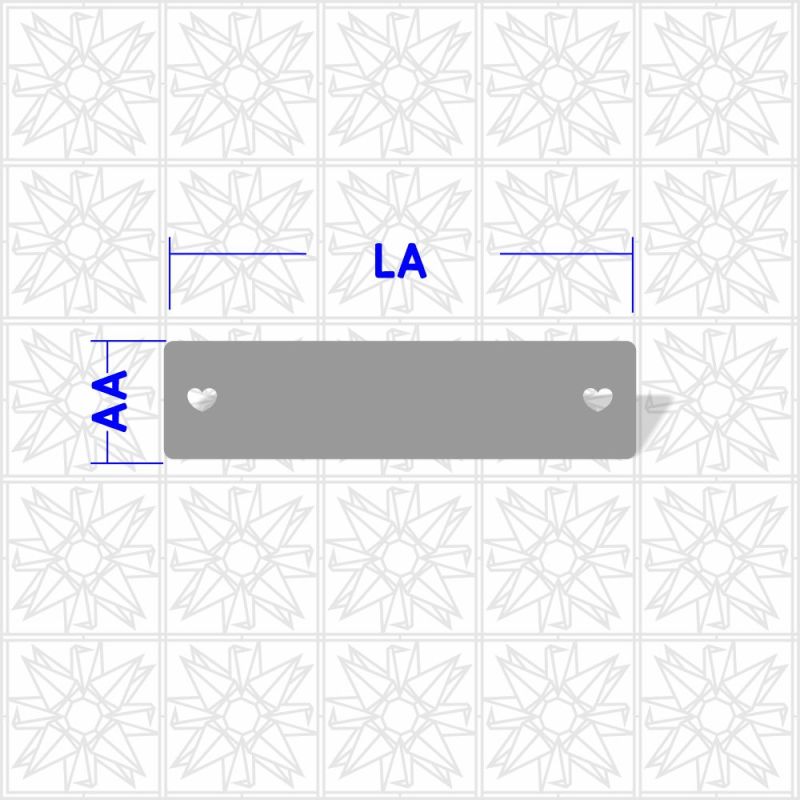 Retângulo com coração vazado