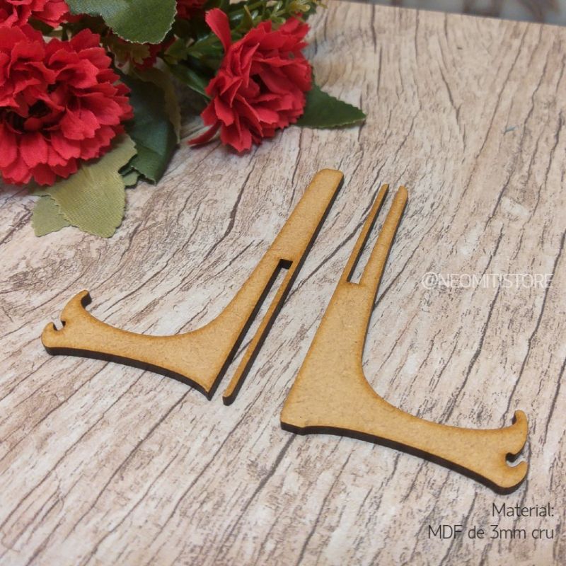 Suporte de prato em L