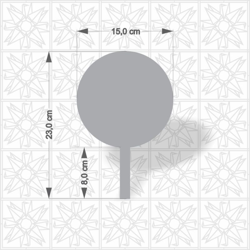 Topo de Bolo - circulo com haste